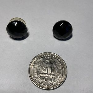 Black stud earrings